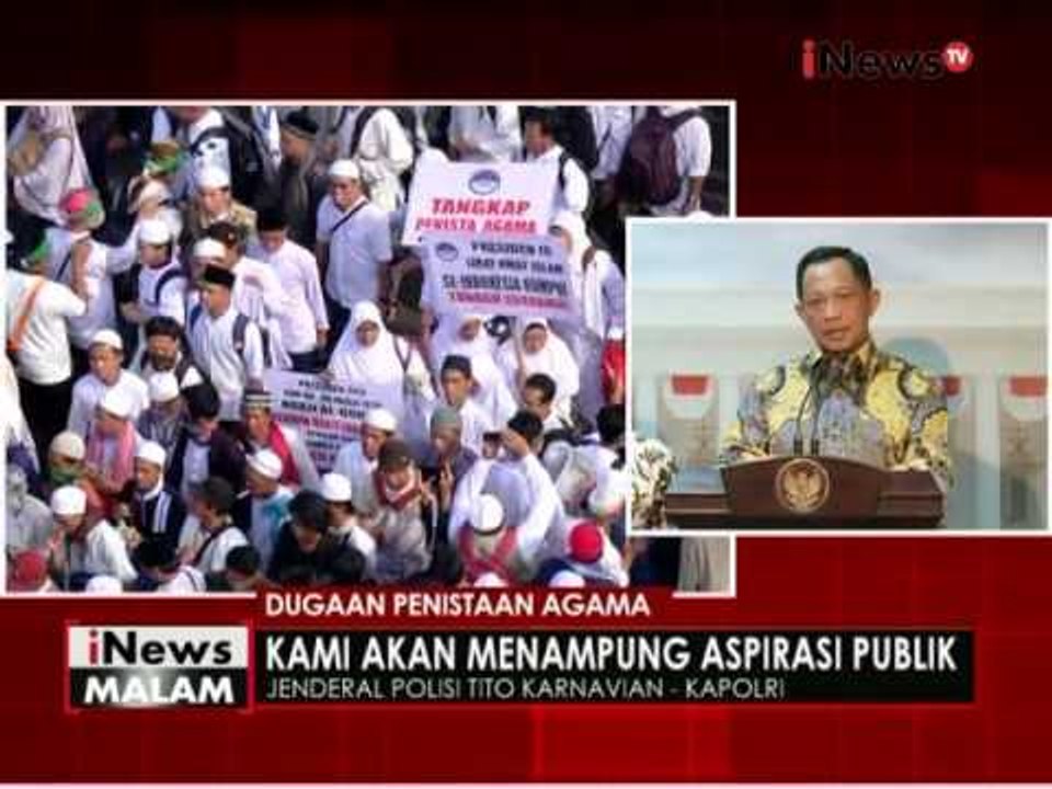 Kapolri berjanji akan gelar perkara Ahok secara terbuka - iNews Malam 06/11
