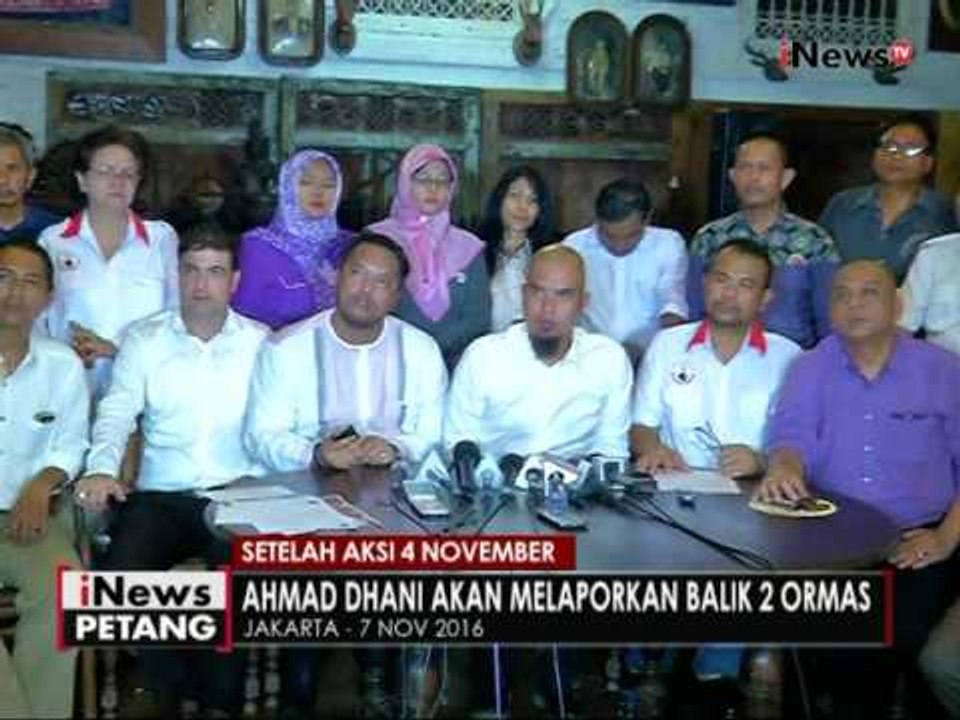 Ahmad Dhani berencana akan balik melaporkan 2 ormas ke polisi - iNews Petang 08/11