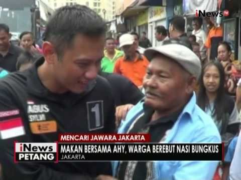 AHY blusukan ke pasar Senen, warga berebut nasi bungkus - iNews Petang 08/11