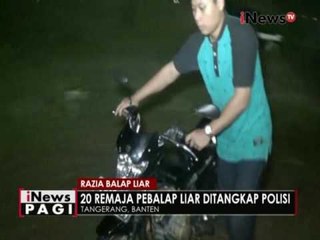 Sejumlah pembalap liar kocar kacir saat Polisi gelar razia dadakan di Tangerang - iNews Pagi 09/11