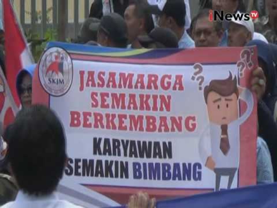 Kecewa dengan kebijakan perusahaan, ratusan karyawan Jasamarga berdemo - iNews Malam 10/11