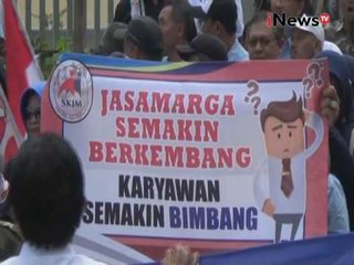 Kecewa dengan kebijakan perusahaan, ratusan karyawan Jasamarga berdemo - iNews Malam 10/11