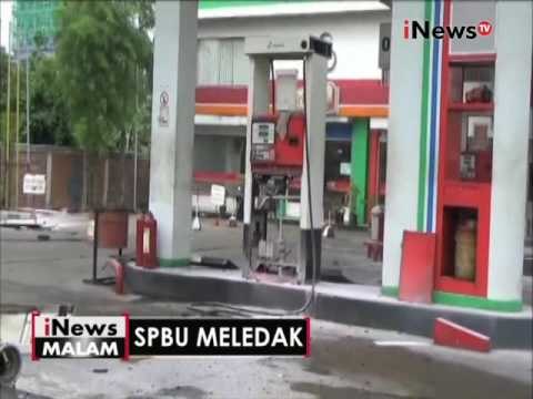 Sebuah SPBU di Pontianak meledak, seorang karyawan alami luka ringan - iNews Malam 15/11