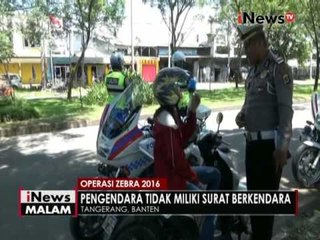 Hari pertama Operasi Zebra di Tangerang diwarnai kenekatan pengendara - iNews Malam 16/11