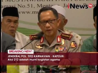Polri akan bantu aksi bela islam III - iNews Breaking News 28/11
