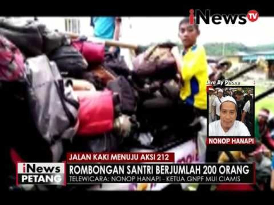 Telewicara : Jalan kaki menuju aksi 212, santri sudah sampai Garut - iNews Petang 29/11