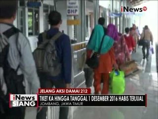 Download Video: Jelang 212, Tiket Kereta Api dari Jember menuju Jakarta sudah habis terjual - iNews Siang 29/11