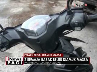 Pembegal di Palembang babak belur di hajar massa - iNews Pagi 30/11