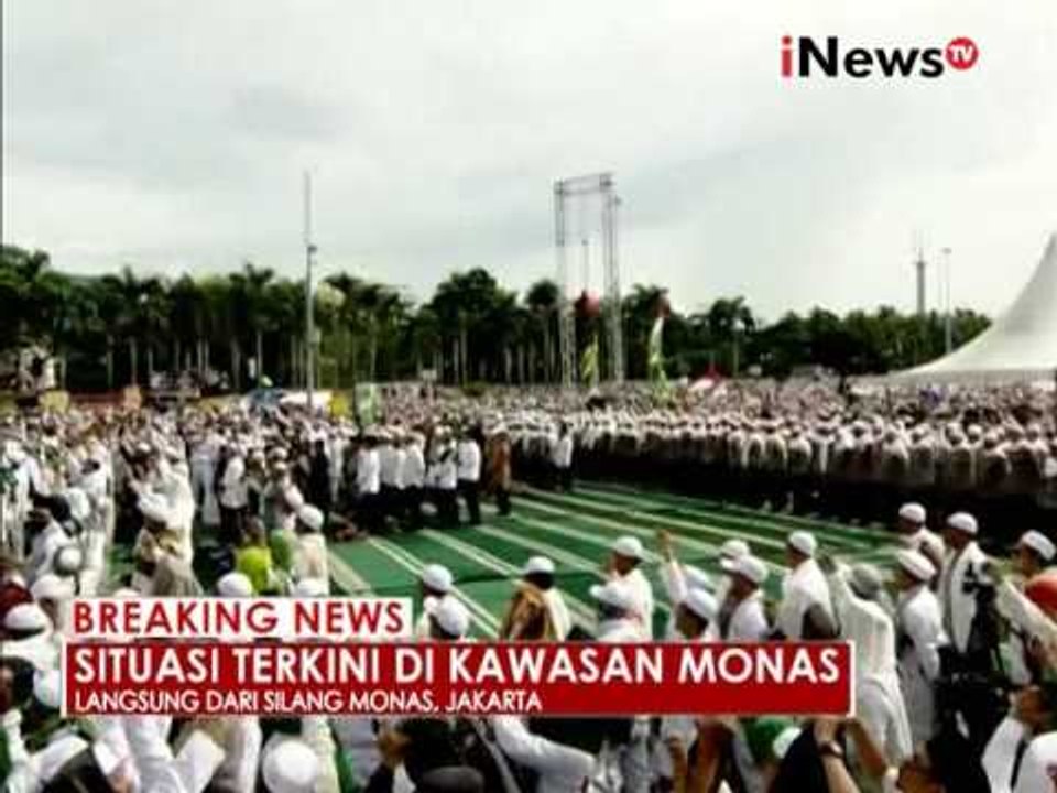 Peserta aksi damai 212 di Monas nyanyikan mars - iNews Breaking News 02/12