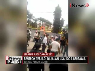 Apel Nusantara Bersatu di Jambi, dinodai adu jotos TNI & POLRI - iNews Pagi 01/12
