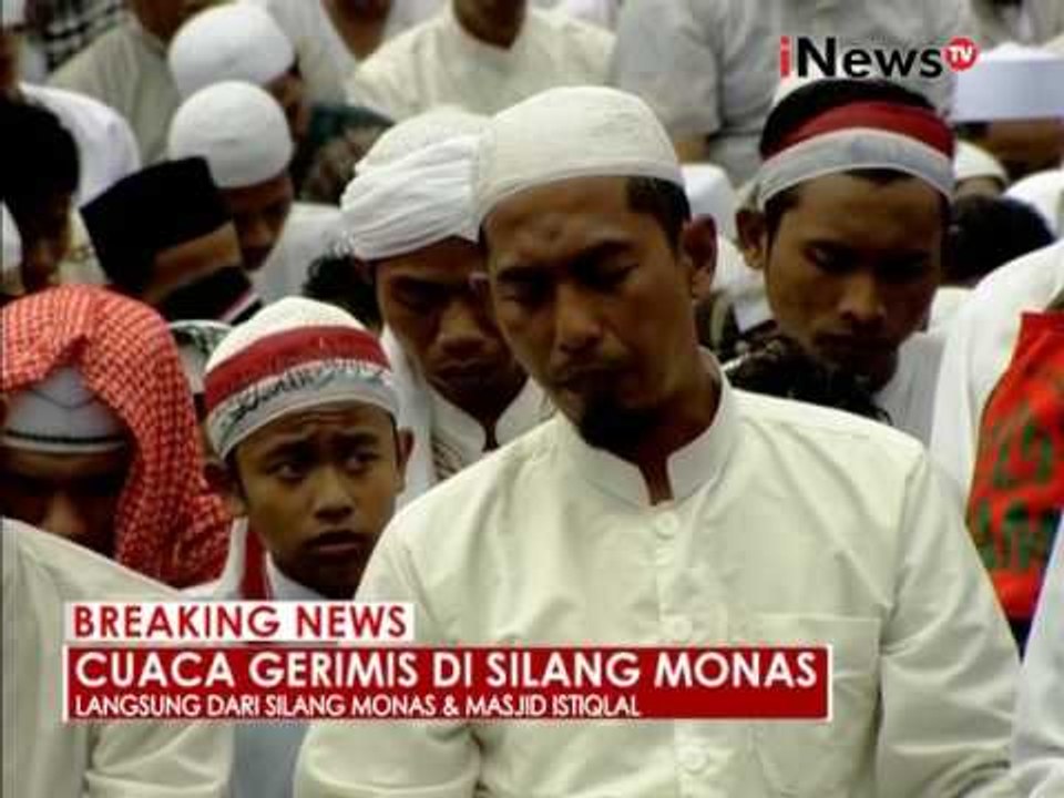 Hujan tak menghalangi peserta aksi 212 untuk Shalat berjamaah - iNews Breaking News 02/12