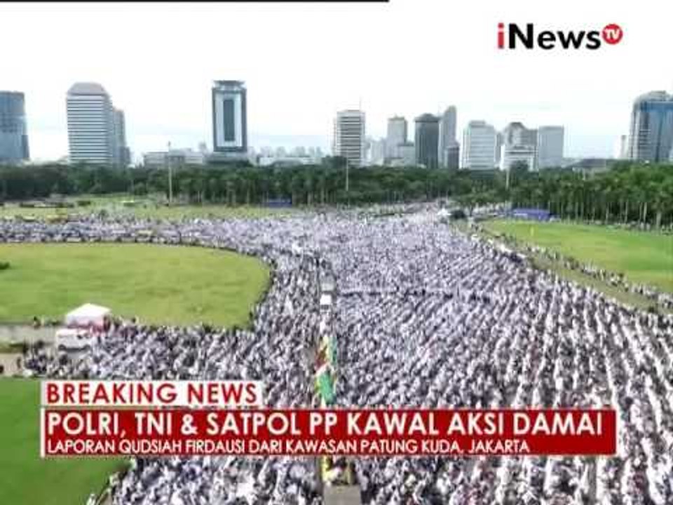 Live Report : Ratusan peserta aksi penuhi kawasan Patung Kuda - iNews Breaking News 02/12