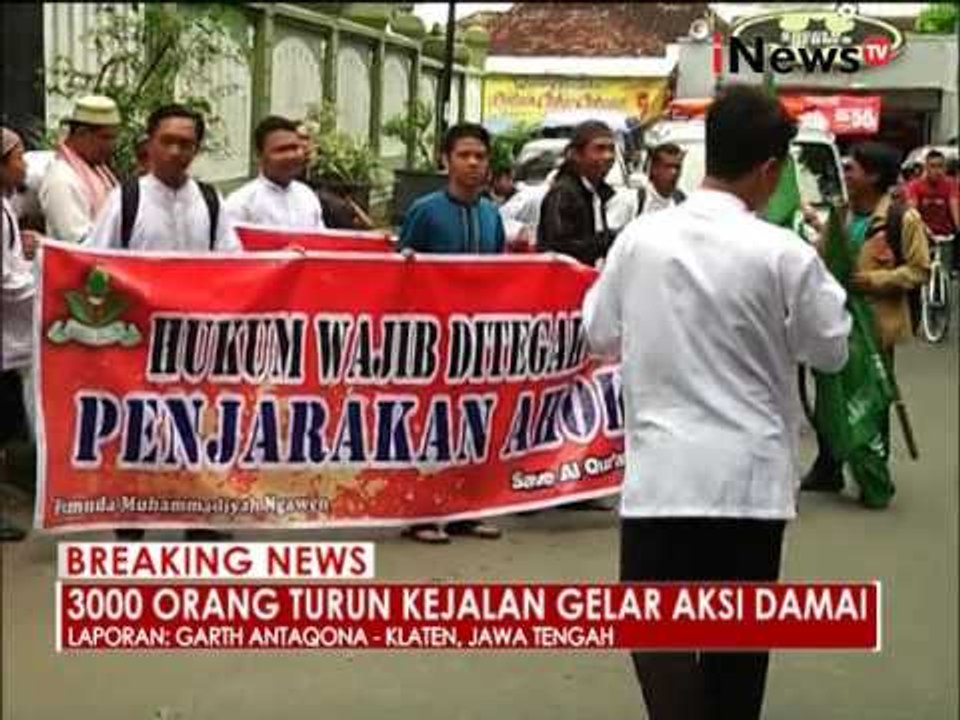 Live Report : 3000 orang turun ke jalan di Klaten, Jateng - iNews Breaking News 02/12