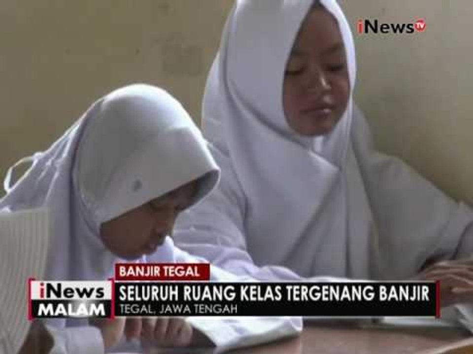 Sekolah SMP di Tegal terendam banjir, Siswa kesulitan mengerjakan Ujian - iNews Malam 05/12