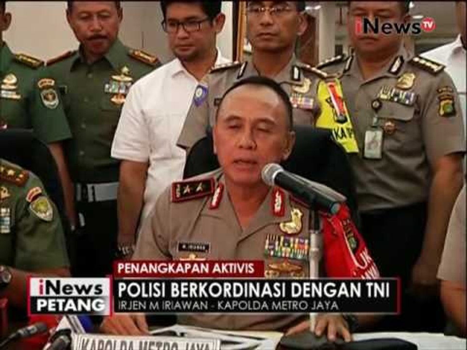 Polda Metro gelar Konferensi Pers terkait penangkapan aktivis - iNews Petang 06/12