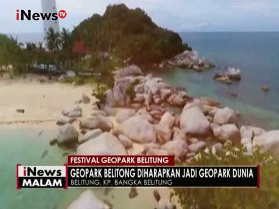 Dalam acara puncak Festival Geopark Belitung, peserta menyusuri kawasan Geopark - iNews malam 11/12