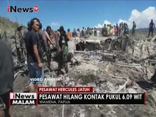 Video Amatir, lokasi jatuhnya pesawat Hercules milik TNI di Papua - iNews Malam 18/12