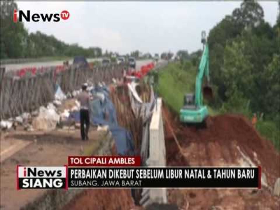 Jelang libur Natal & Tahun Baru, Tol Cipali yang ambles dikebut perbaikannya - iNews Siang 19/12