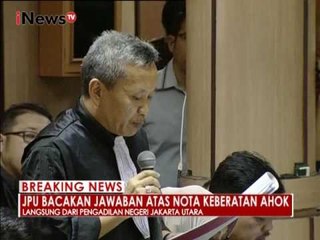JPU : Terdakwa Ahok merasa paling benar - iNews Breaking News 20/12