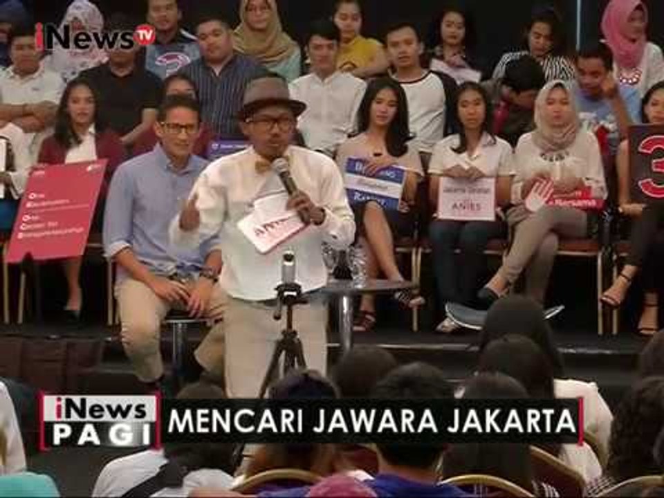 Paslon Anies & Sandi hadiri acara rabu bersama dengan anak muda Jakarta - iNews Pagi 22/12