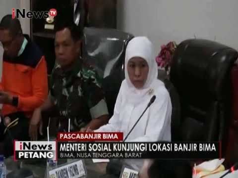 Mensos kunjungi lokasi banjir bandang kota Bima, NTB - iNews Petang 26/12