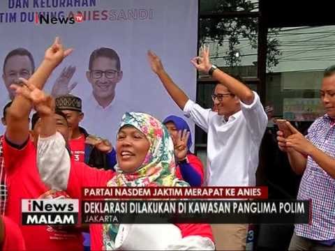 Partai Nasdem Jaktim berpaling untuk mendukung Anies-Sandi - iNews Malam 27/12