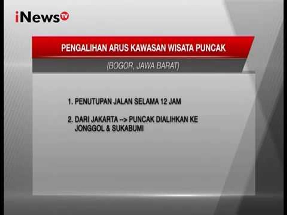 Info Grafis, Pengalihan arus dikawasan Puncak Bogor - iNews Petang 30/12