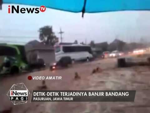 Video amatir detik detik terjadinya banjir bandang di Pasuruan - iNews Pagi 06/01
