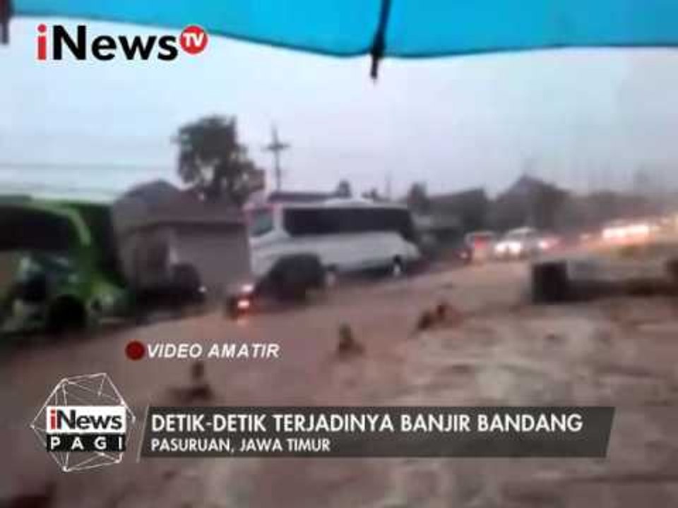 Video amatir detik detik terjadinya banjir bandang di Pasuruan - iNews Pagi 06/01