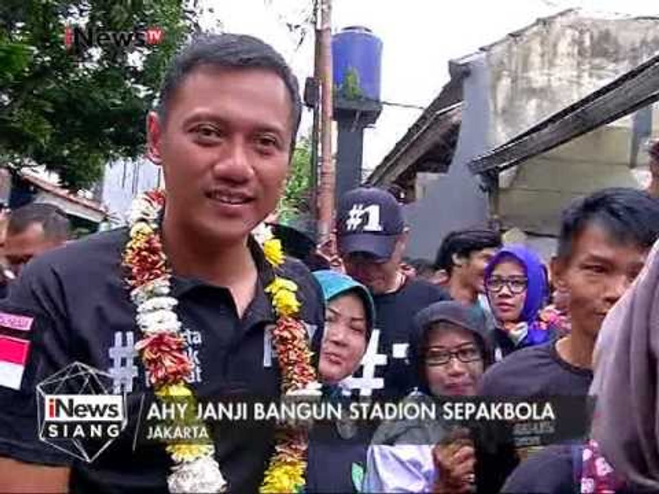 AHY kembali berjanji untuk membangun Stadion sepak bola untuk Jakarta - iNews Siang 09/01