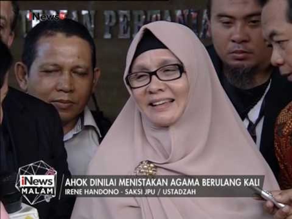 Saksi JPU, Irene Handono: Ahok Dinilai Menistakan Agama Berulang Kali - iNews Malam 10/01