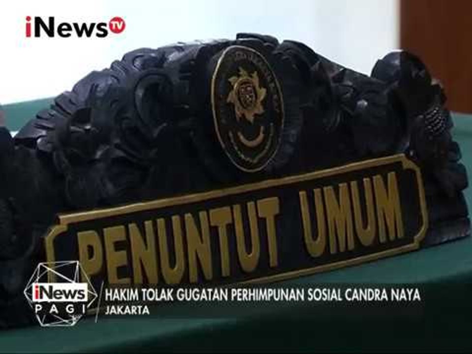 Alih lahan sumber waras, Hakim tolak gugatan Perhimpunan Sosial Candra Naya - iNews Pagi 11/01