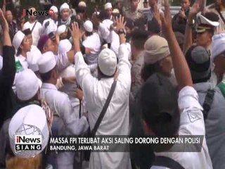 Massa FPI bersitegang dan ricuh dengan Polisi di Bandung - iNews Siang 12/01