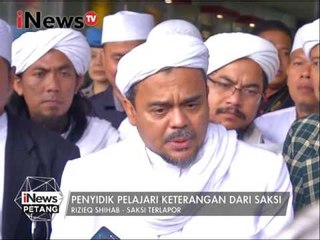 Rizieq Shihab : Penyidik pelajari keterangan dari saksi - iNews Petang 12/01