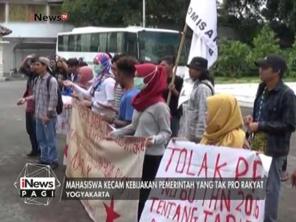 BEM & Elemen masyarakat berdemo tolak kebijakan Pemerintah menaikan harga - iNews Pagi 12/01