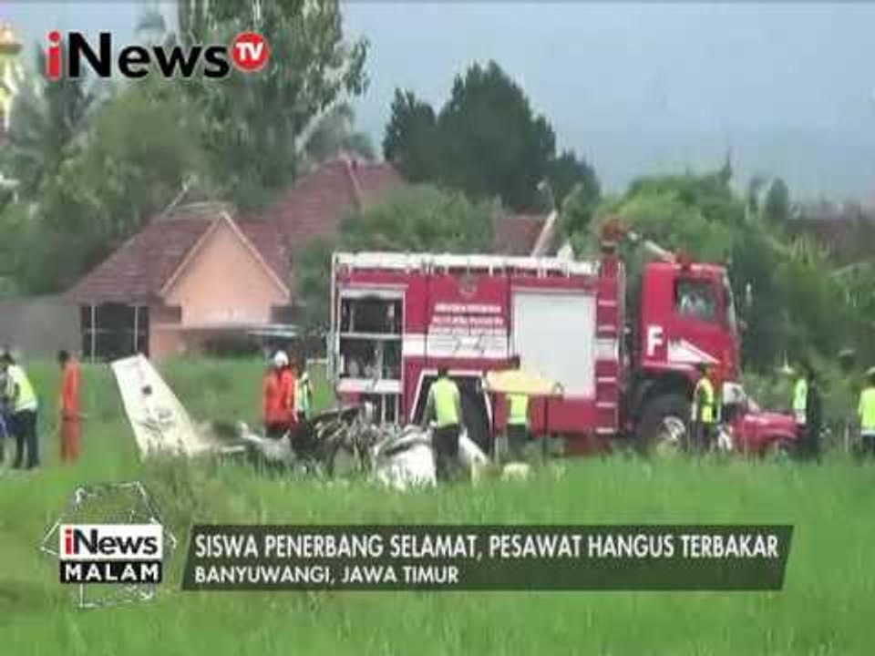 Tanpa ditemanin instruktur pesawat latih terbakar - iNews Malam 16/01
