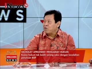 Saksi seharusnya periksa ada tidaknya kesalahan penulisan BAP - iNews Breaking News 17/01