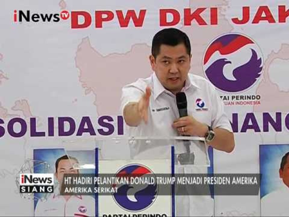 HT Hadiri Pelantikan Presiden Baru Amerika Serikat, Donald Trump - iNews Siang 21/01