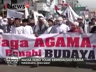 Massa demo tolak kriminalisasi ulama - iNews Malam 22/01