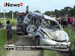 Kecelakaan maut, minibus ditabrak saat melewati perlintasan KA - iNews Pagi 24/01