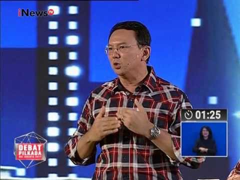 Ahok : Kami membangun moda transportasi rel kereta api atasi kemacetan - Debat Pilkada II 27/01