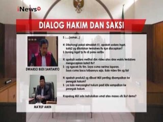 Berikut kutipan percakapan antara Hakim dan Saksi Ma'ruf Amin saat Sidang - Special Report 31/01