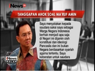 Rekaman Tanggapan Ahok Saat Jalani Perseidangan ke-8 Terhadap KH.Ma'ruf Amin - iNews Malam 02/02