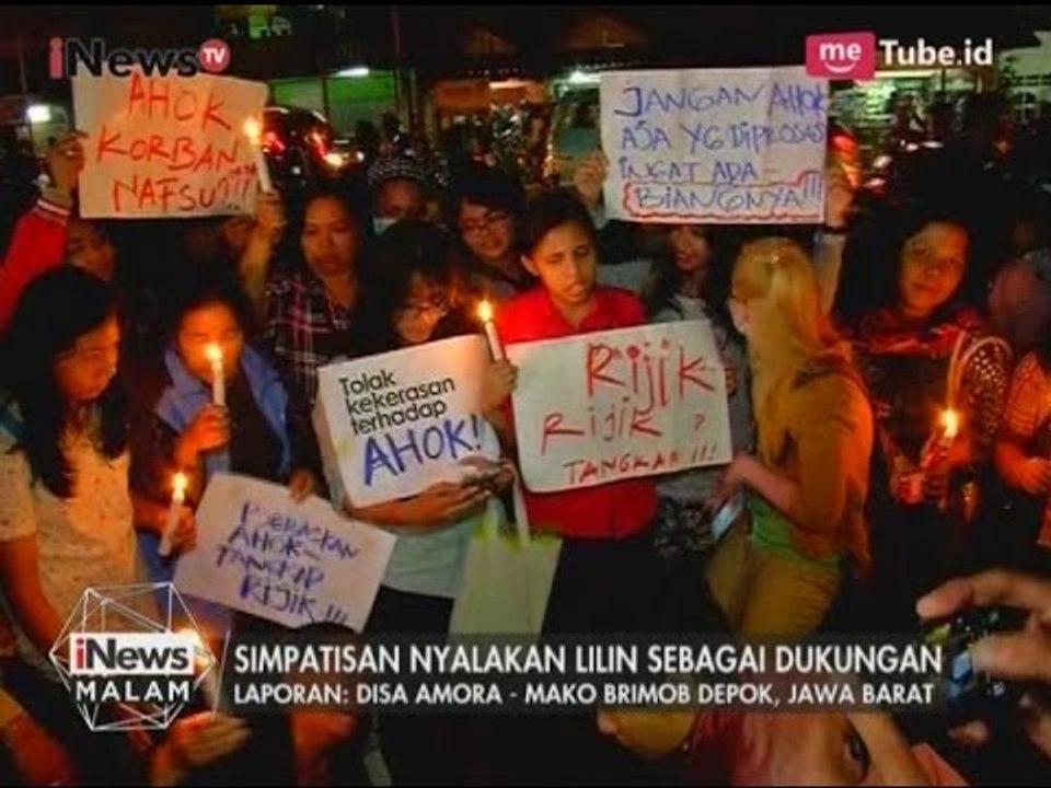 Aksi Solidaritas untuk Ahok, Simpatisan Nyalakan Lilin Sebagai Bentuk Dukungan - iNews Malam 10/05