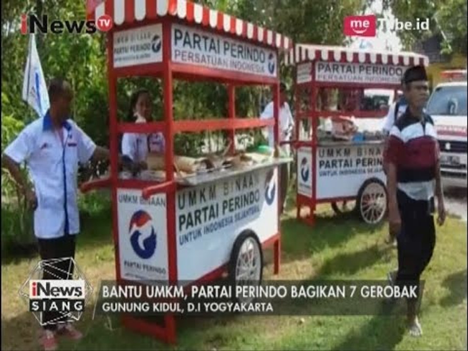 Membantu UMKM, Partai Perindo Berikan 7 Gerobak Gratis di Yogyakarta - iNews Siang 18/05