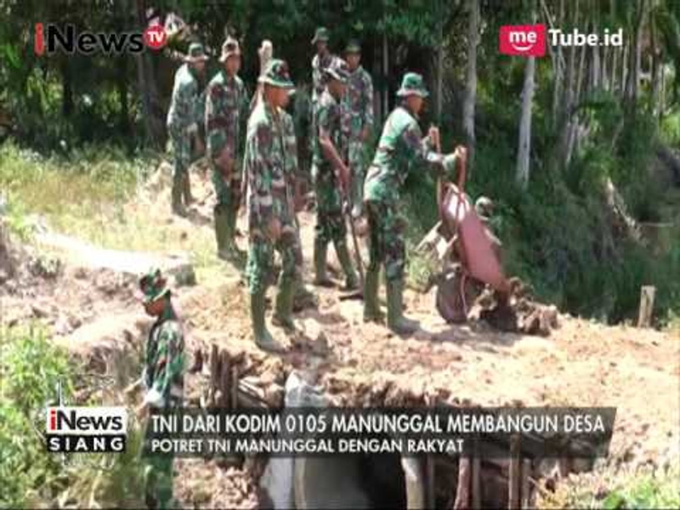 TNI Kodim 0105 Bahu Membahu Bersama Warga Membangun Desa - iNews Siang 17/05