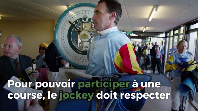 La pesée avant et après les courses hippiques