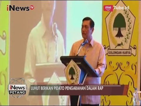 Menko Maritim Luhut Binsar, Hadiri Rapimnas Partai Golkar di Balikpapan - iNews Petang 22/05