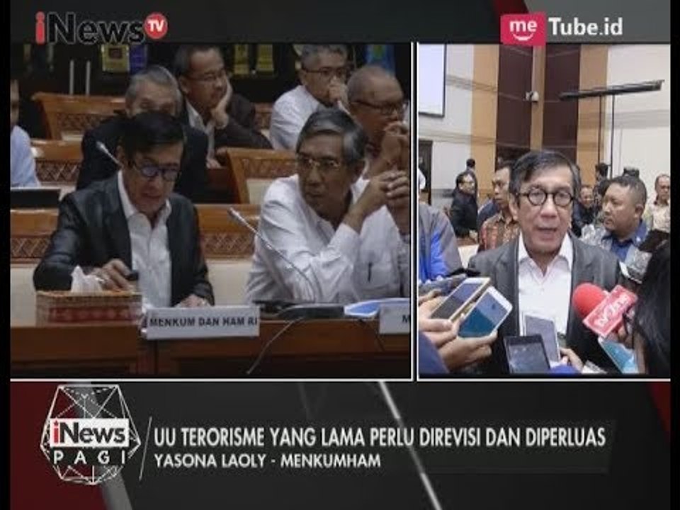 Menkumham Datangi DPRRI untuk Dialog Penyelesaian RUU Anti Terorisme - iNews Pagi 30/05
