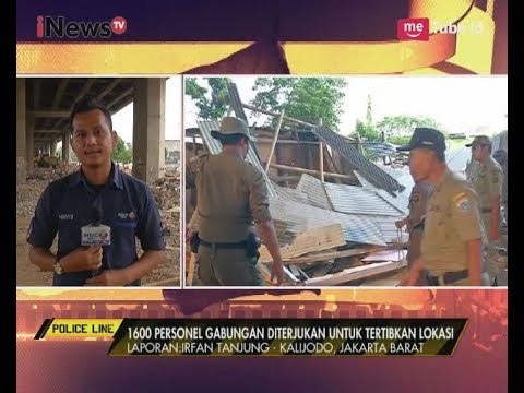 Kondisi Terkini Pasca Penertiban Kolong Tol Kawasan Kalijodo - Police Line 14/06